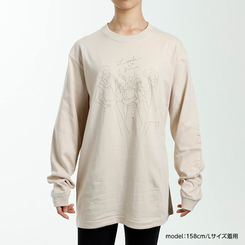 Look at Me ロングスリーブTシャツ［サンドベージュ］ | 望海風斗