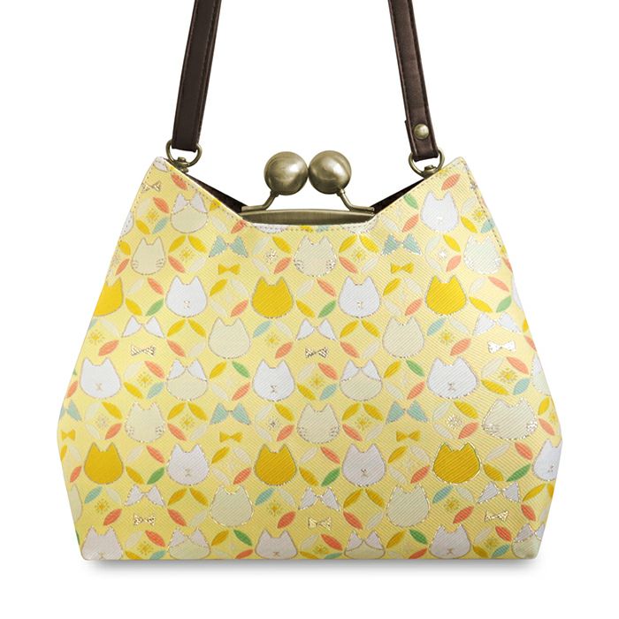 在庫商品】がま口にゃんこポシェット【ねこ七宝ジャガード】 | がま口