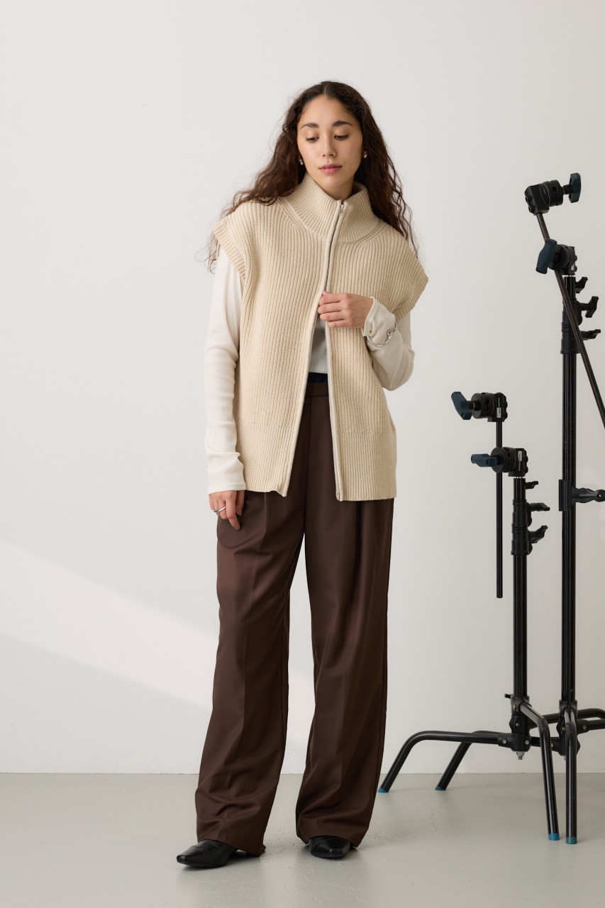 crie conforto】ダブルジップニットベスト｜WOMEN｜254HAT70-060I