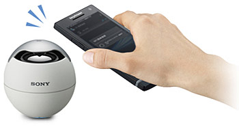ソニー、NFC対応のBluetooth対応スピーカー、スマートフォンをタッチし