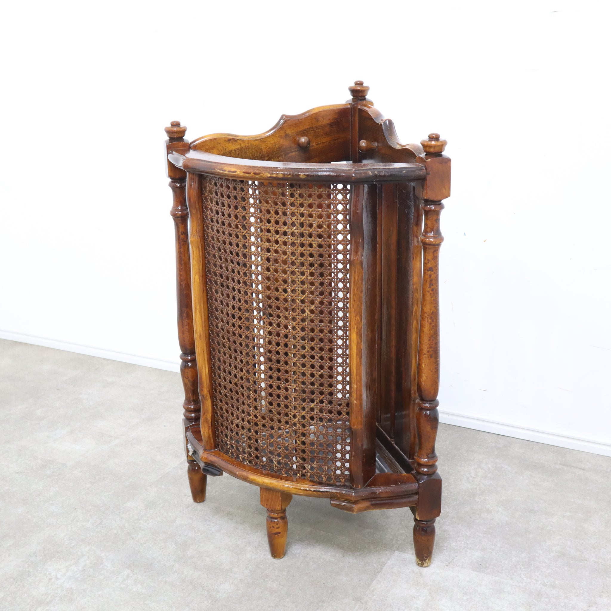 カリモク 傘立て レトロ ヴィンテージ ラック ラタン カリモク 傘立て