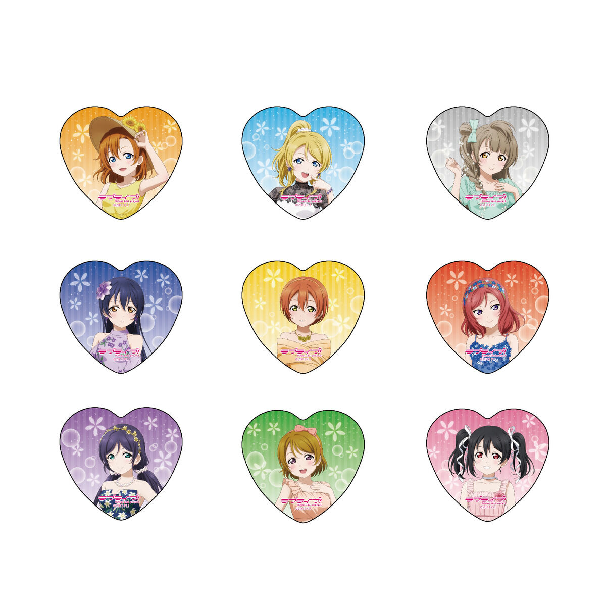 ラブライブ！ ハート型缶バッジ 3個セット（全9種・ランダム） | ラブ