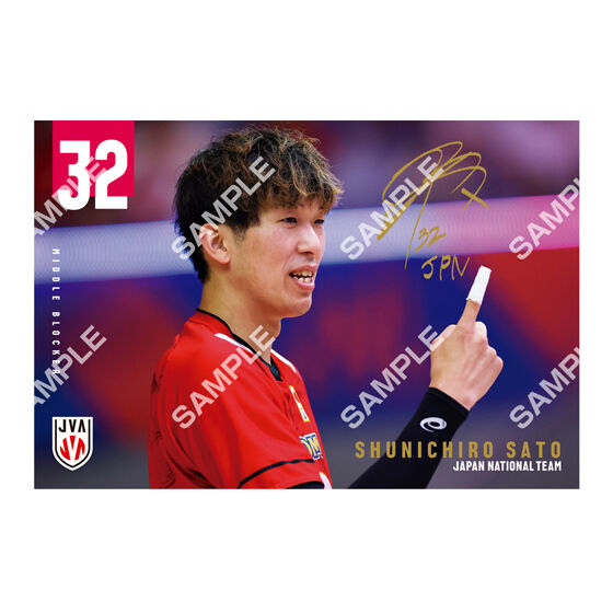 フラットガシャポン】バレーボール男子日本代表 ポストカード