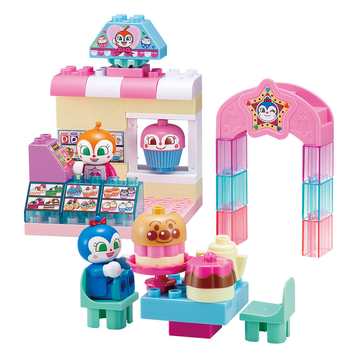 ドキンちゃんとコキンちゃん♪ キラキラおみせブロックバケツ | BANDAI