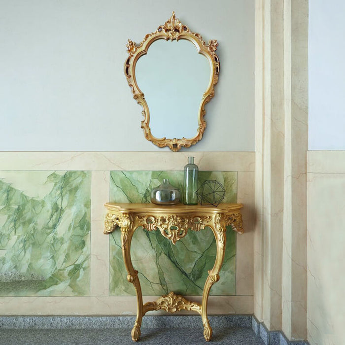 イタリア製 鏡 ミラー コンソール付 ミラー・姿見 イタリア製 鏡