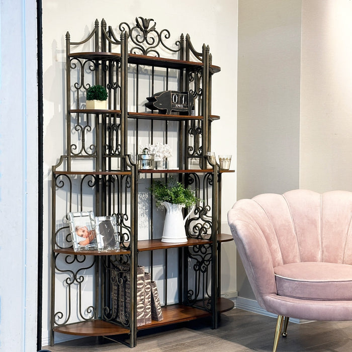 アンティーク調 アイアン コーナーシェルフ 4段 | ホームインテリア萬里ン