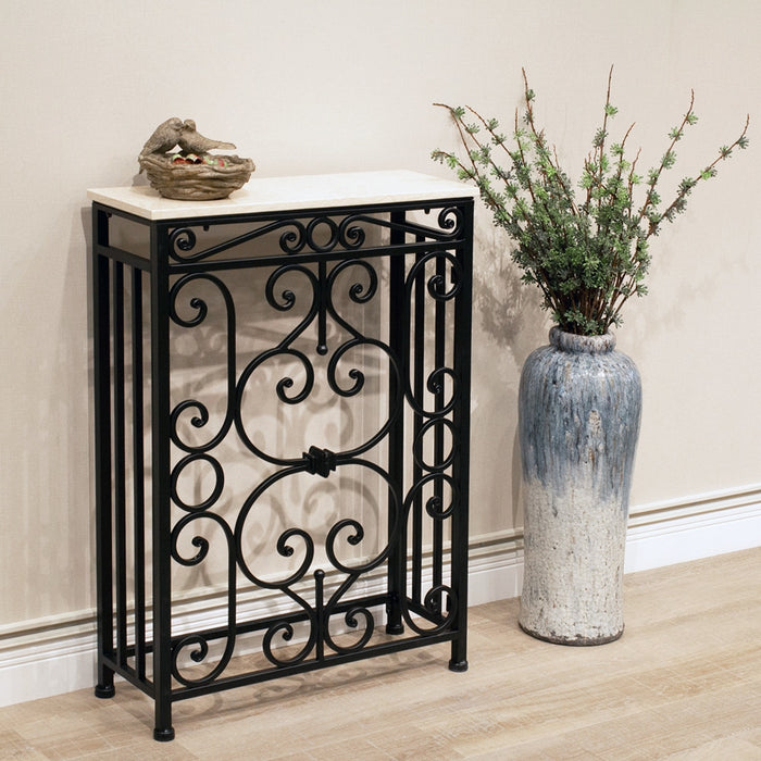 コンソールテーブル 天板大理石 W62cm ロートアイアン | ホーム