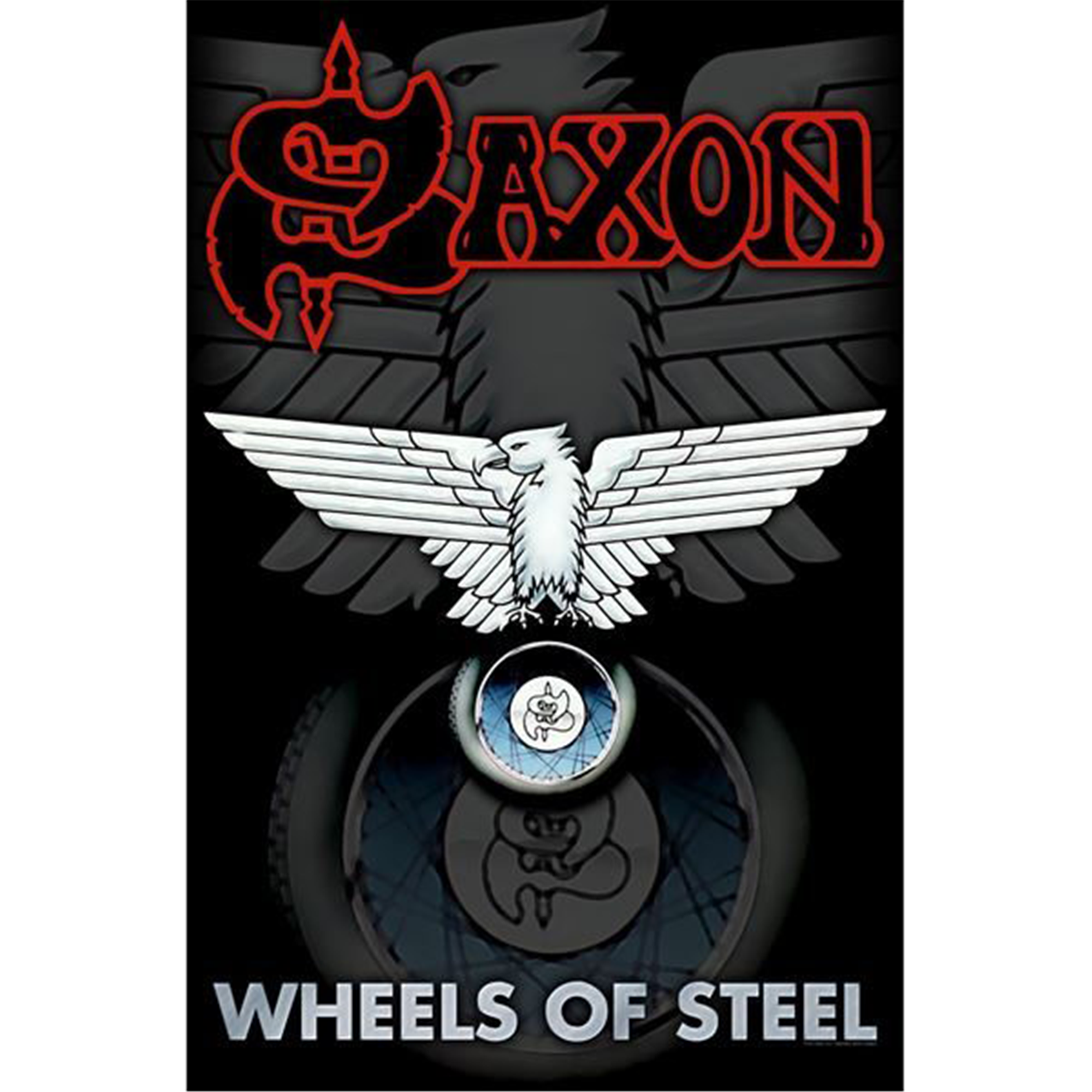 Saxon Wheels Of Steel Premium Flag Novelties | Loudtrax