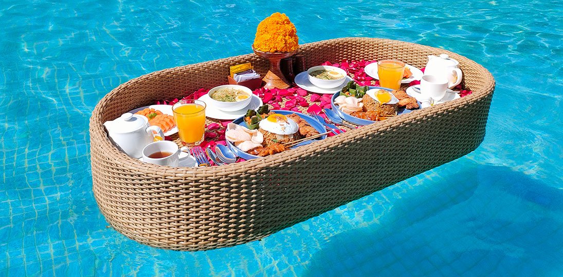 バリ島インスタ映え！フローティングブレックファースト｜バリ王