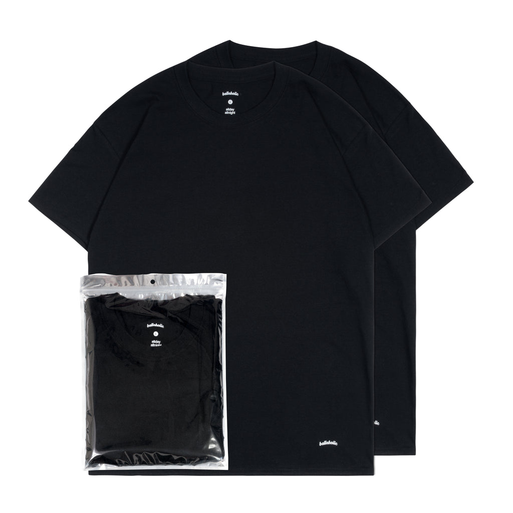 ballaholic 2 Pieces Crew Tee (black) – ballaholicオンラインショップ