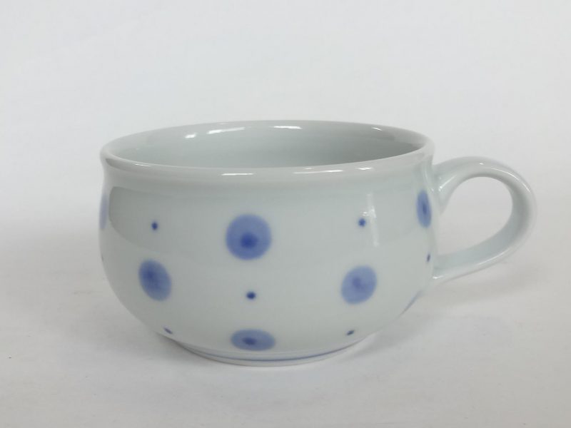 片手スープカップ 小 水玉 | 砥部焼 梅山窯