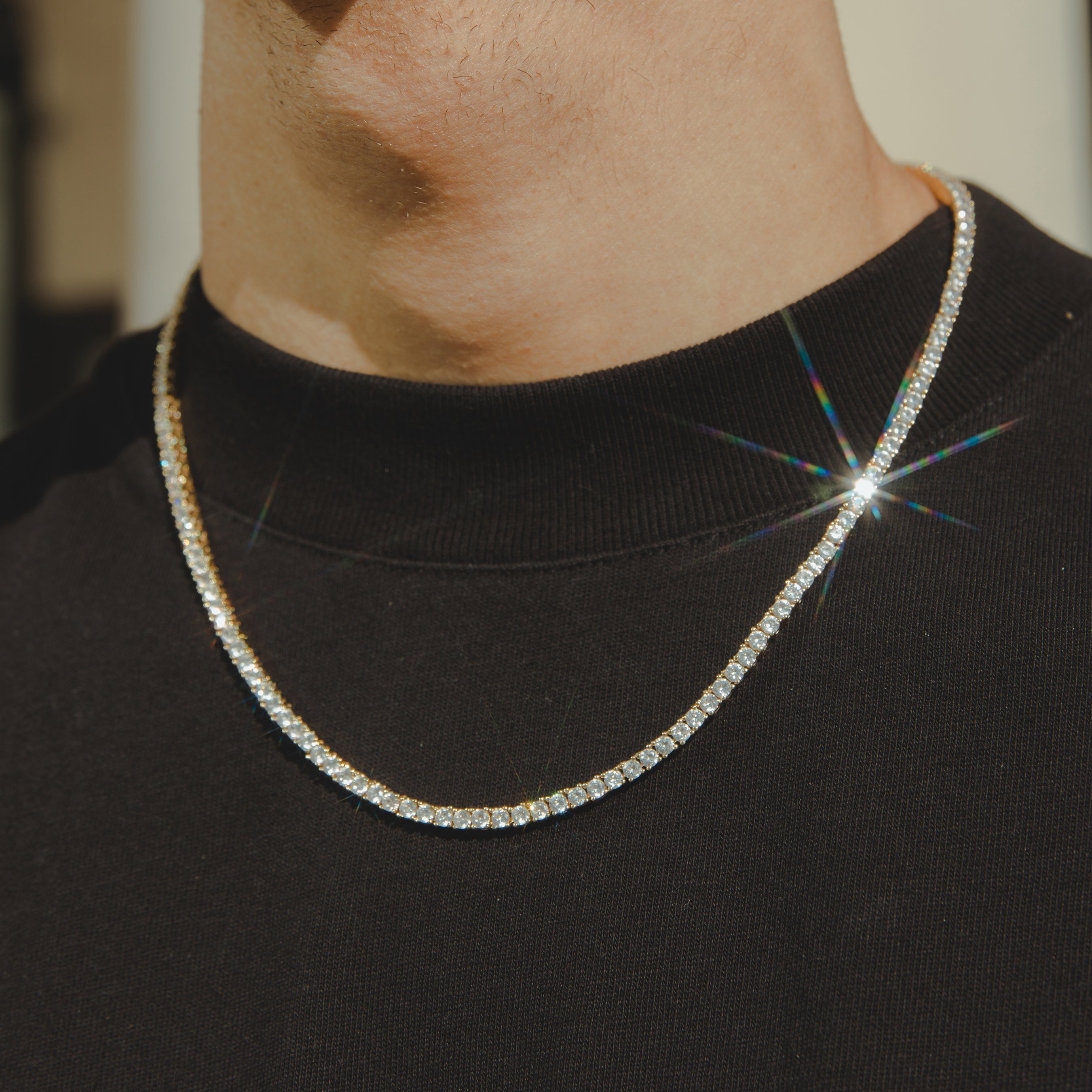 Glitter テニスチェーン5mm アバランチトップ付き Glitter テニス