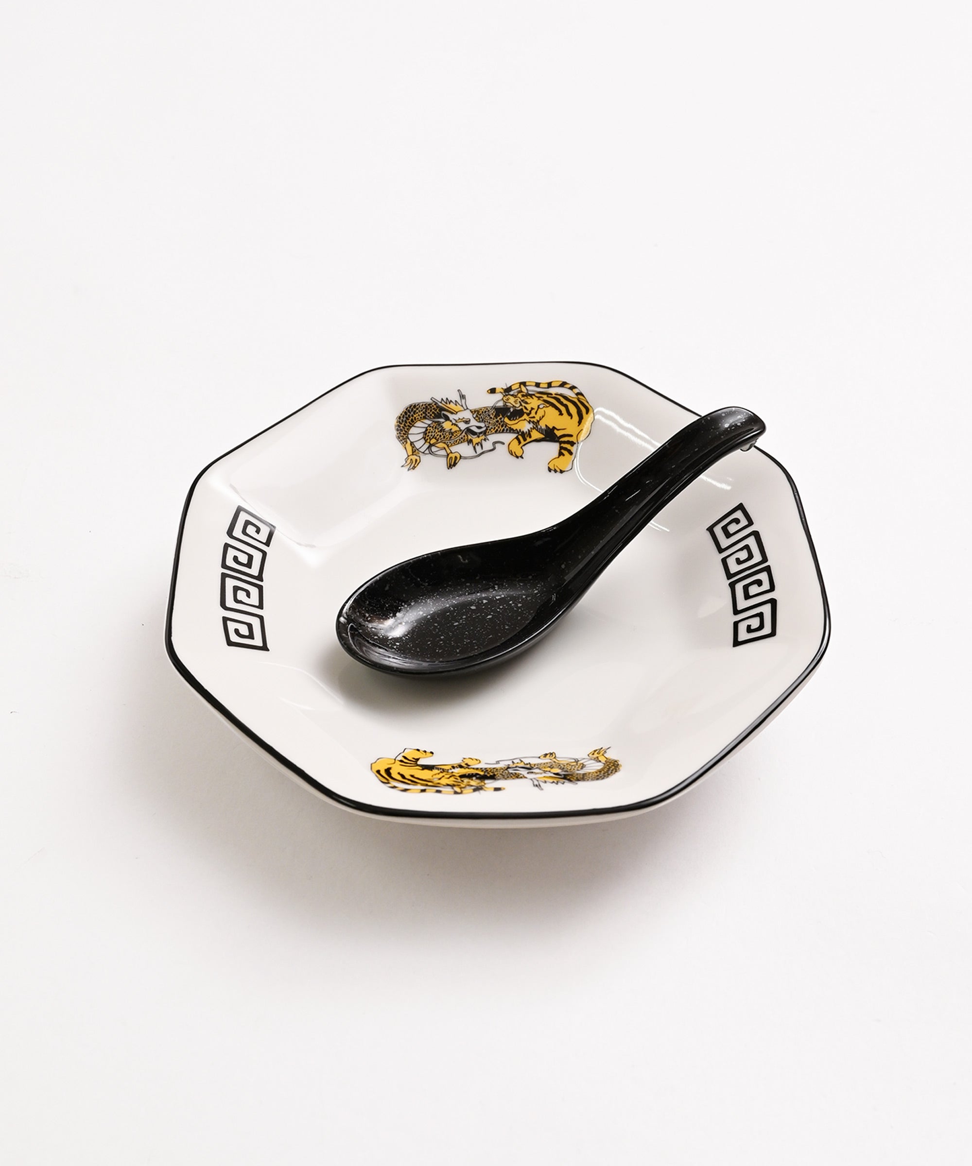 BASIC AND ACCENT】TIGER&DRAGON(中華皿シリーズ) 八角皿・チャーハン