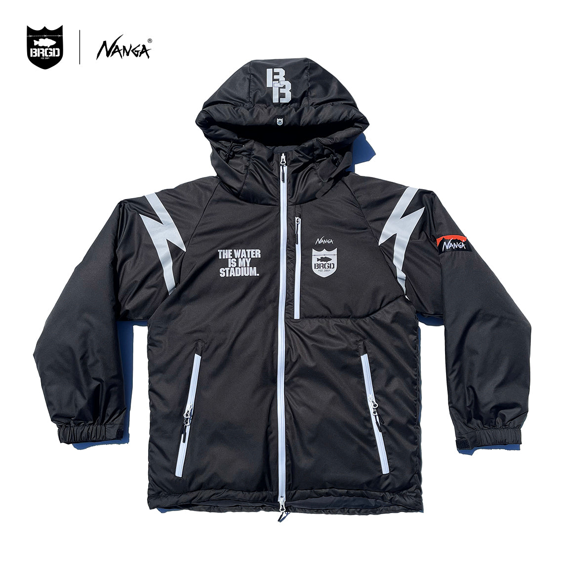 NANGA × BASS BRIGADE FIELD DOWN JACKET - BLACK