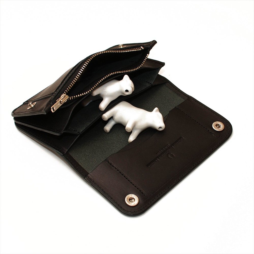 OM-365 栃木レザーブラック ショートトラッカーウォレット – 馬蹄舎