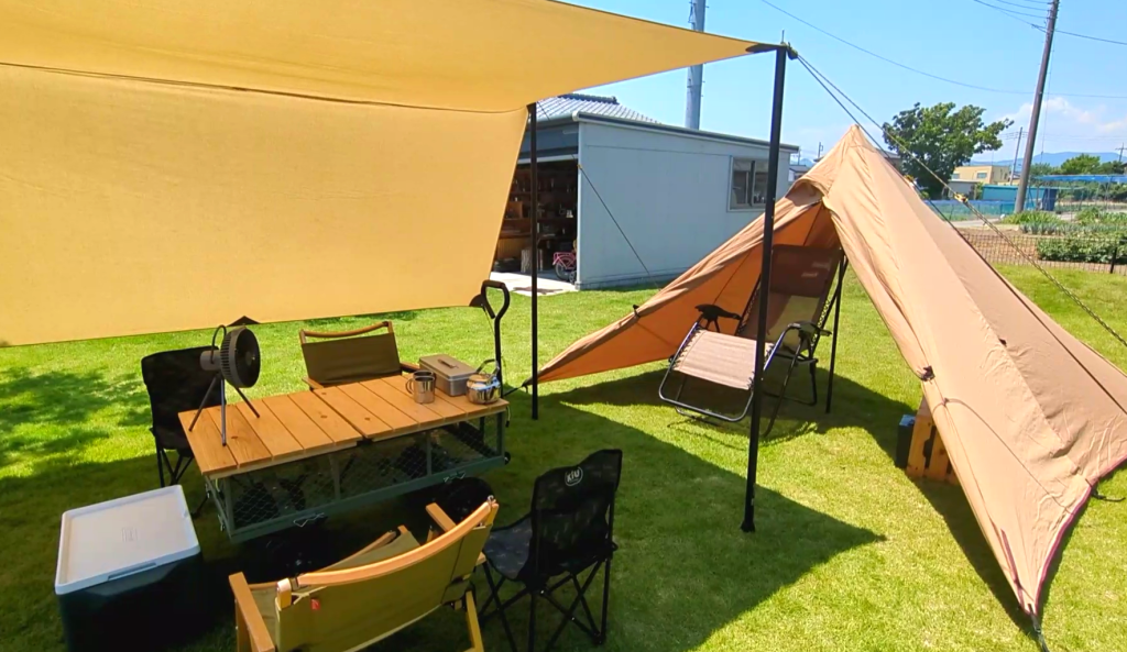 タトンカ タープ2TC【口コミ・レビュー・使用感・設営方法】庭