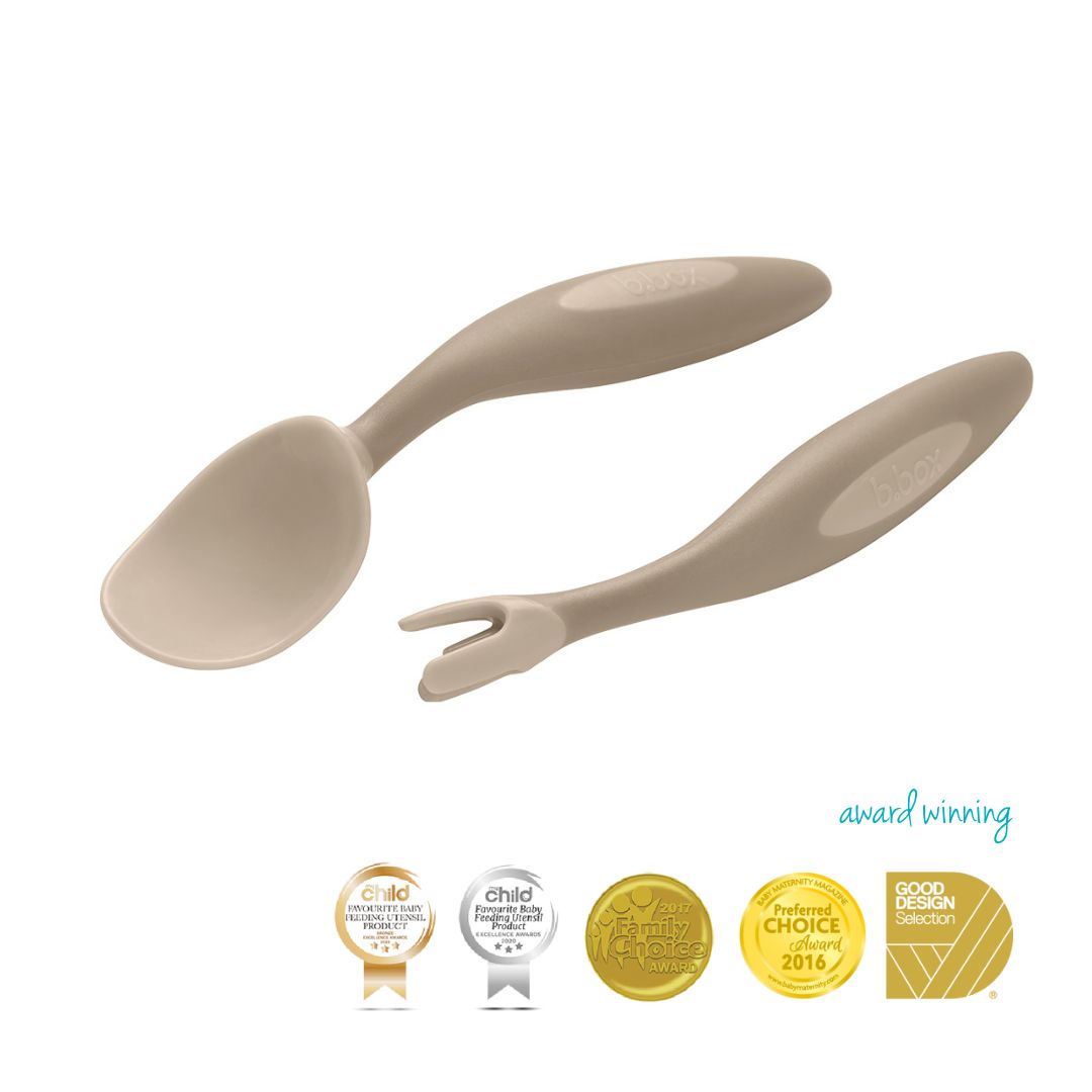 New】カトラリーセット/Toddler cutlery set - latte