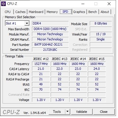 CPU-Zではメモリチップを製造したメーカーも表示するんですか