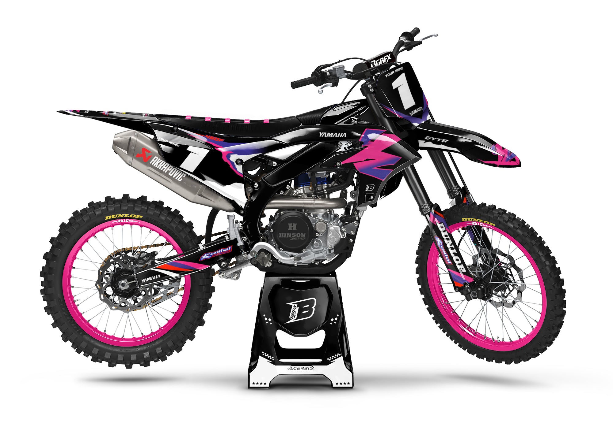 YAMAHA GRAPHICS KIT ''ANNIVERSARY 50TH BLACK'' DESIGN – bling graphix