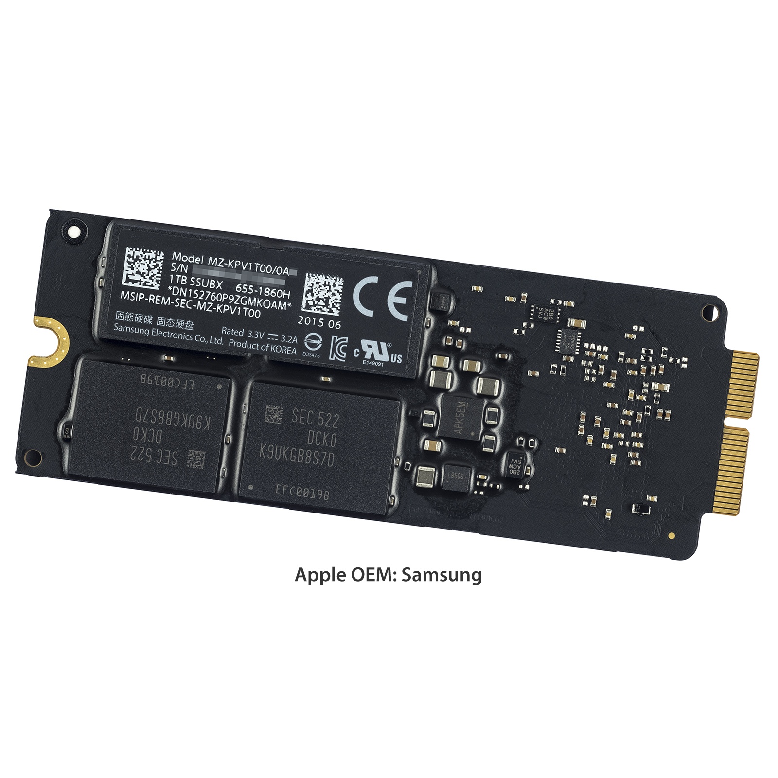 PCIe SSD w/ Heatsink - Apple Mac Pro A1481 (Late 2013)