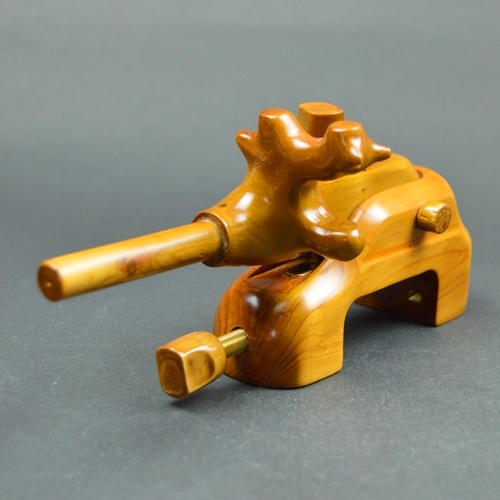 ヘラブナ釣り☆杜松工房立ち枯れ杜松万力★竿枕★一点物134 山伏（やまぶし）】天然杜松万力<大砲>（小）A