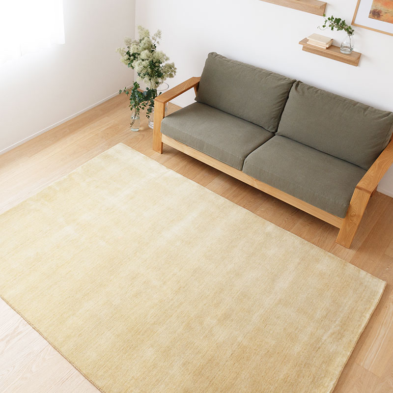 赤ちゃんや子供にも安心 天然素材の厚手ウールラグ [ハグみじゅうたん