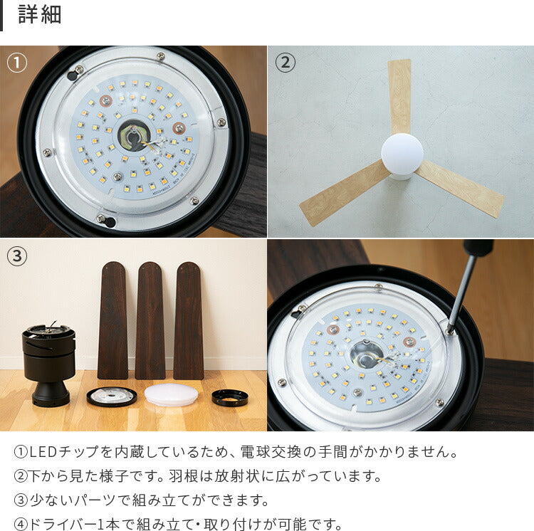 LEDシーリングファンライト バズー シーリングファンライトファン 3