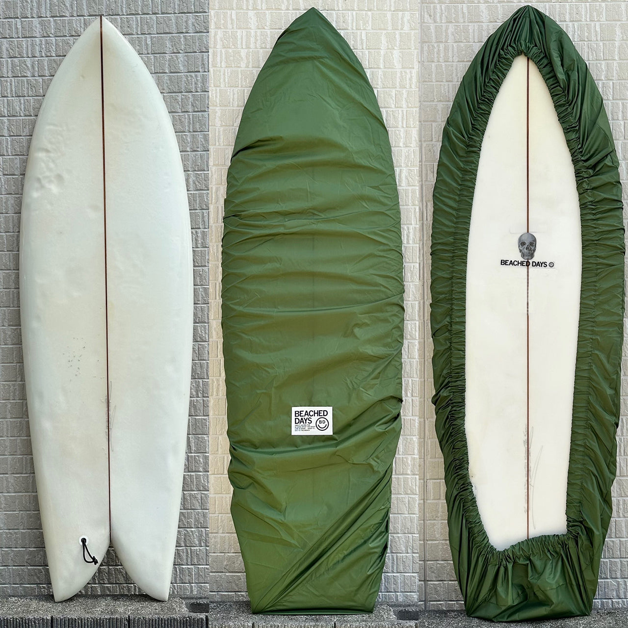 5'0-6'6ft ショートボード デッキカバー ビーチドデイズ 公式 BEACHED