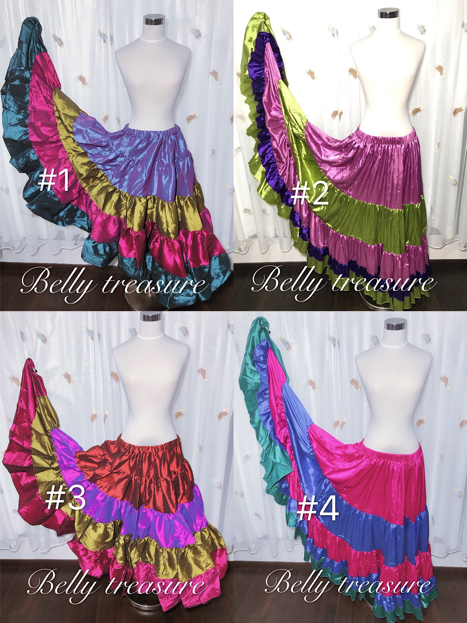 ジプシースカート 25ヤード 4カラー SZ002Belly Treasure