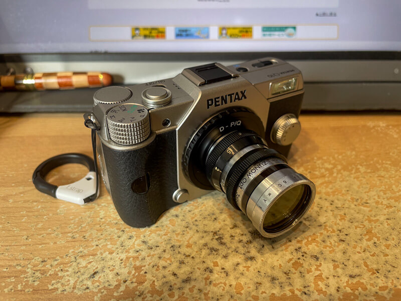 PENTAX Q10にZUNOW cine 1:1.9 f=13mm Dマウントオールドレンズに