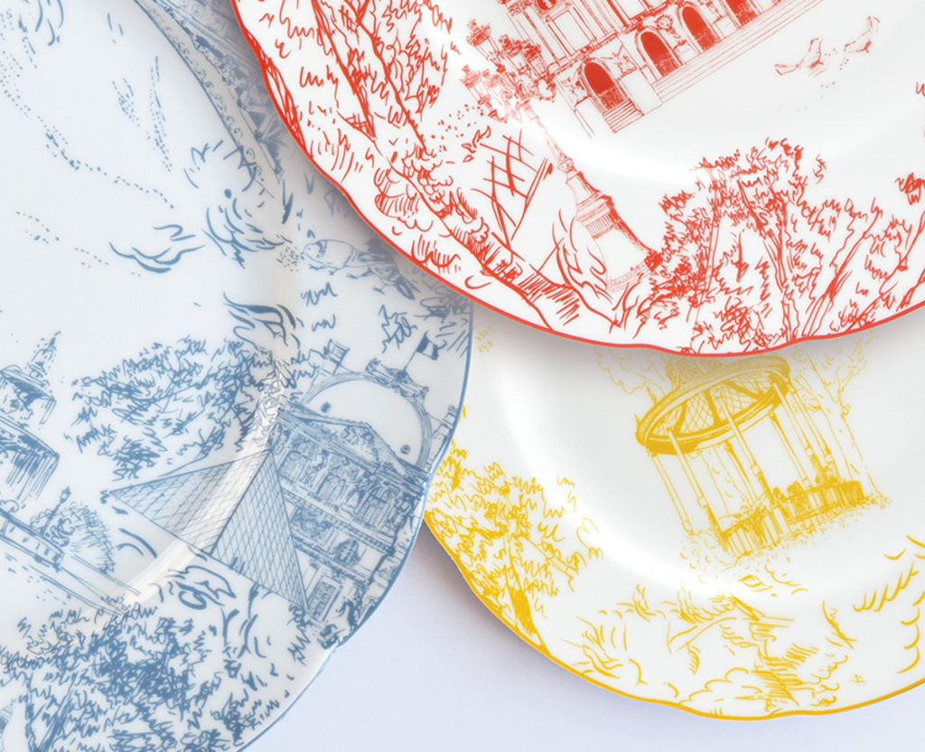 オーバルプレート 33 cm Tout Paris (トゥ パリ) | ベルナルドの磁器