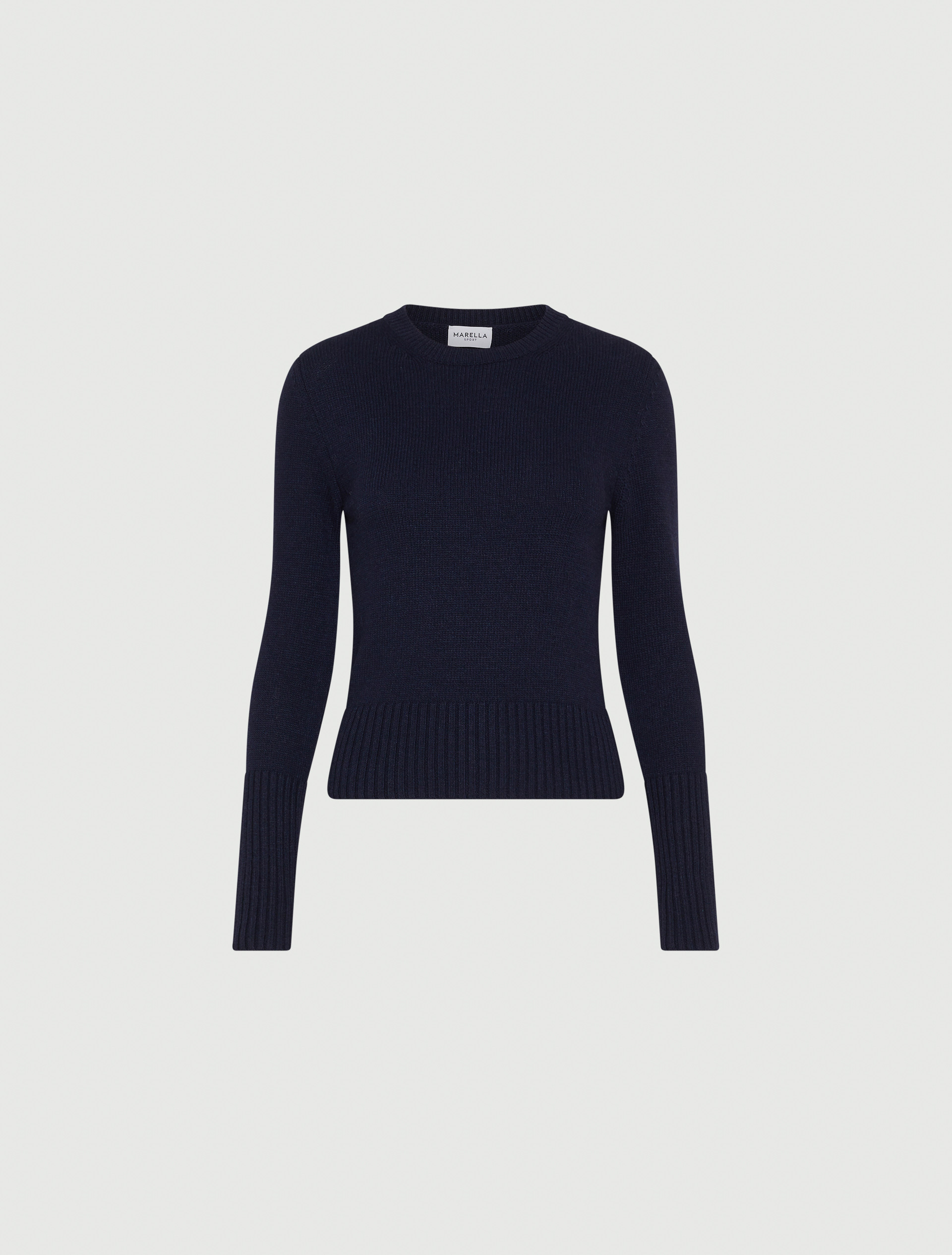 Cashmere and viscose-blend sweater, navy | Marella