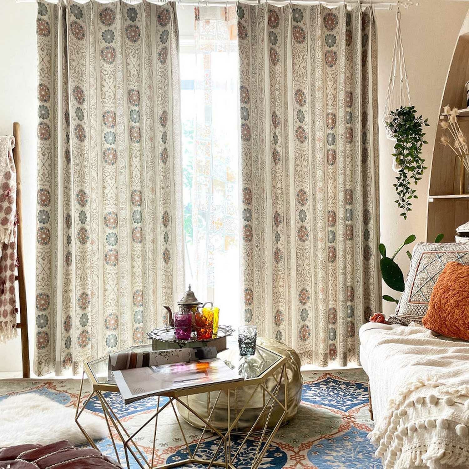 Patati Patata】 モロッカンスタイルの楽しいデザイン遮光カーテン