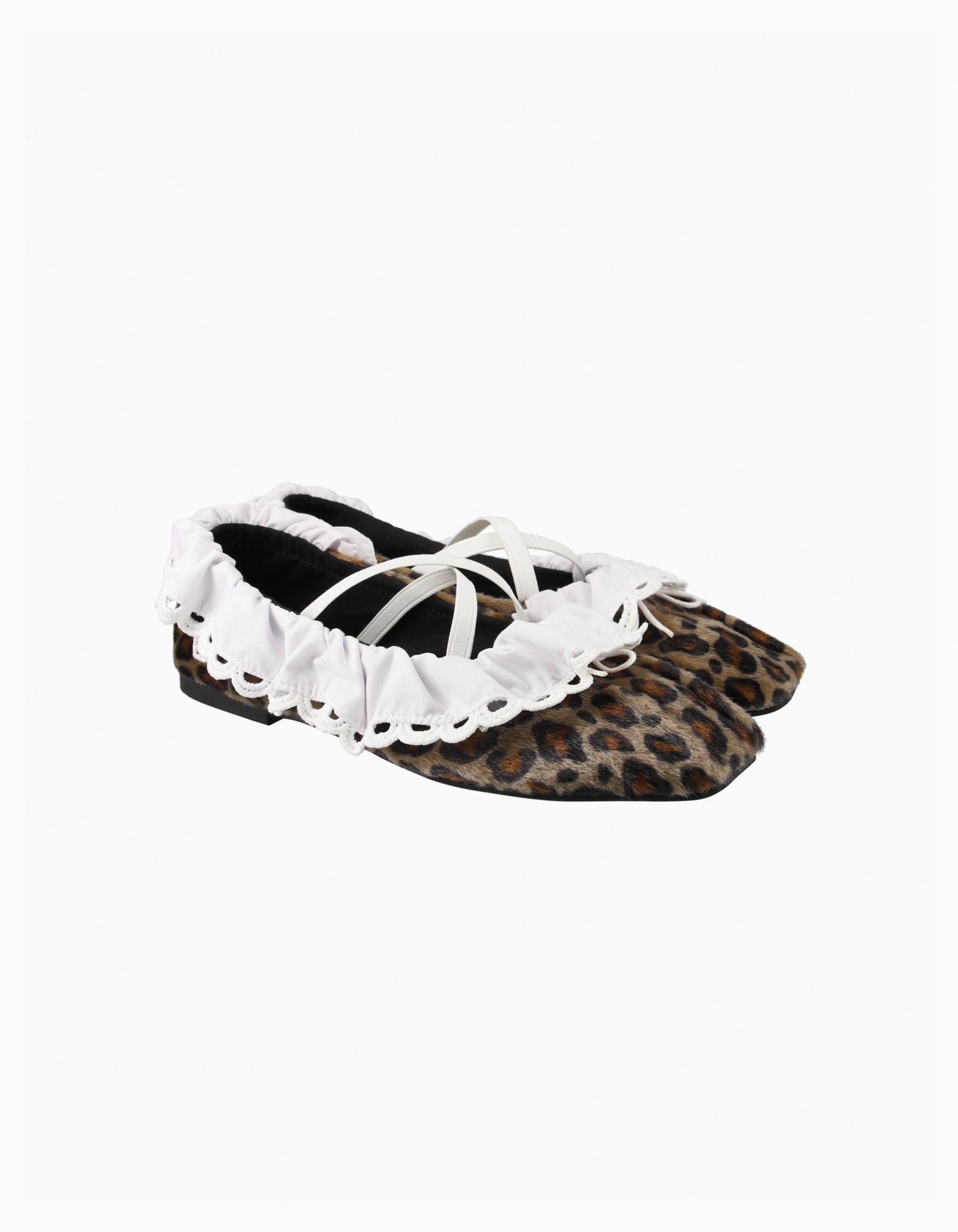 BIBIY. MADE | B. LEOPARD LACE BALLERINAS LEOPARD｜Bibiy.