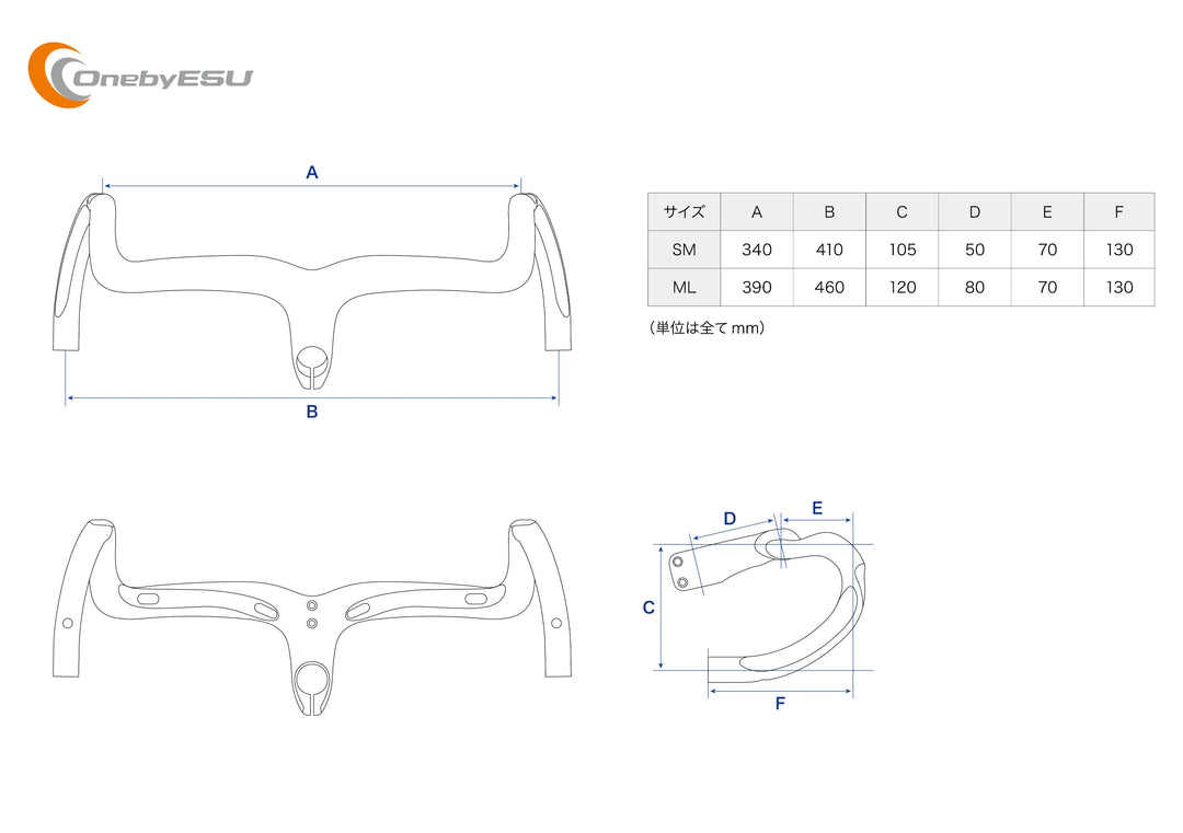 OnebyESU(ワンバイエス)グランベース ステム一体型ハンドル