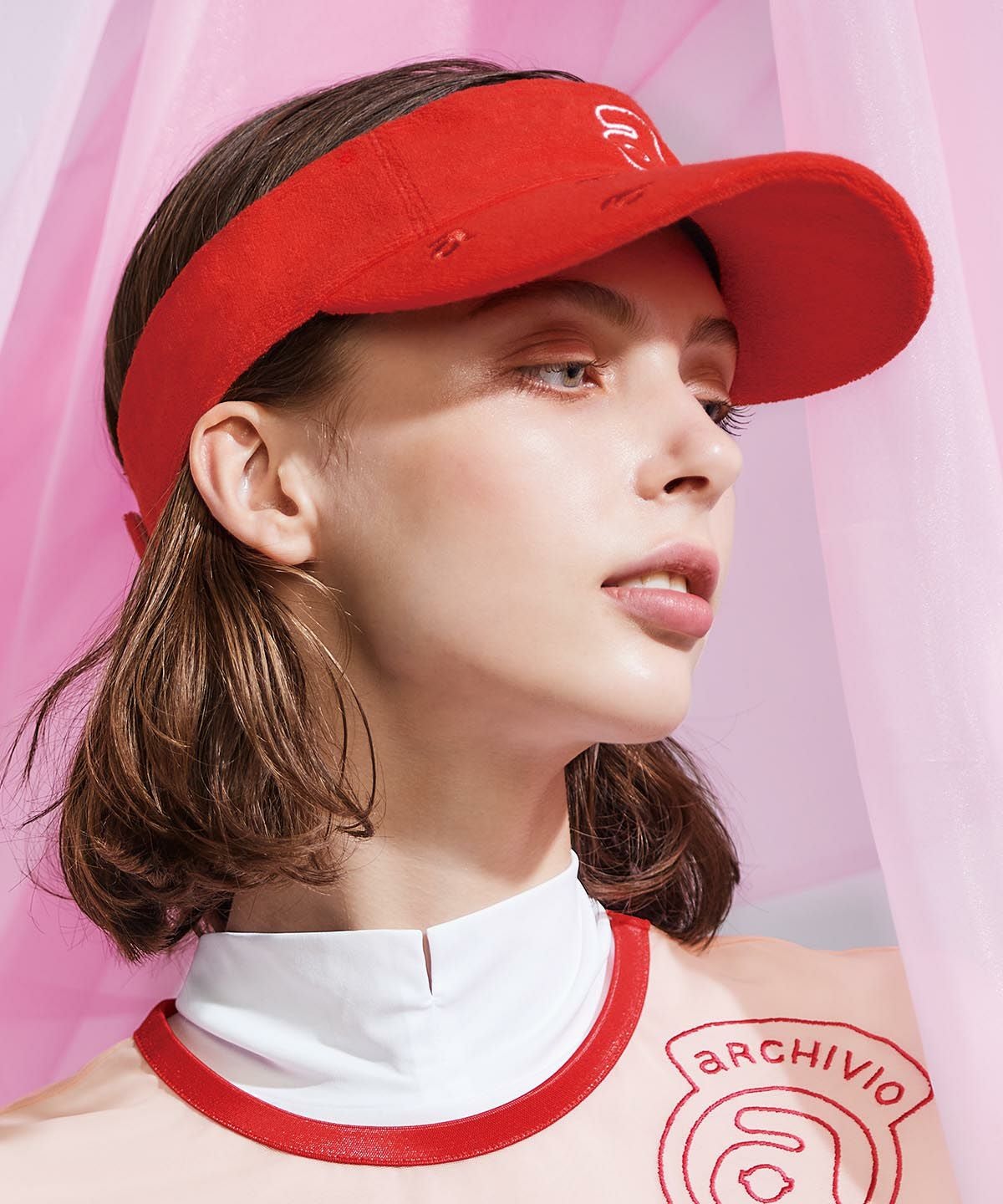 刺繍パイル地サンバイザー|アルチビオ-アウトレット- - ゴルフウェアや