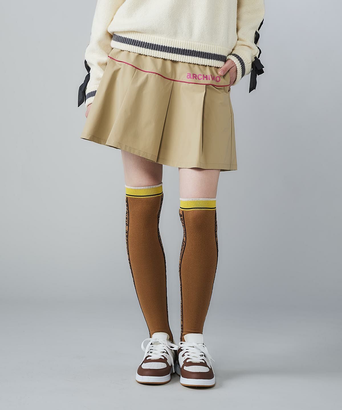 プリーツ切替撥水スカート|アルチビオ - ゴルフウェアや婦人服通販