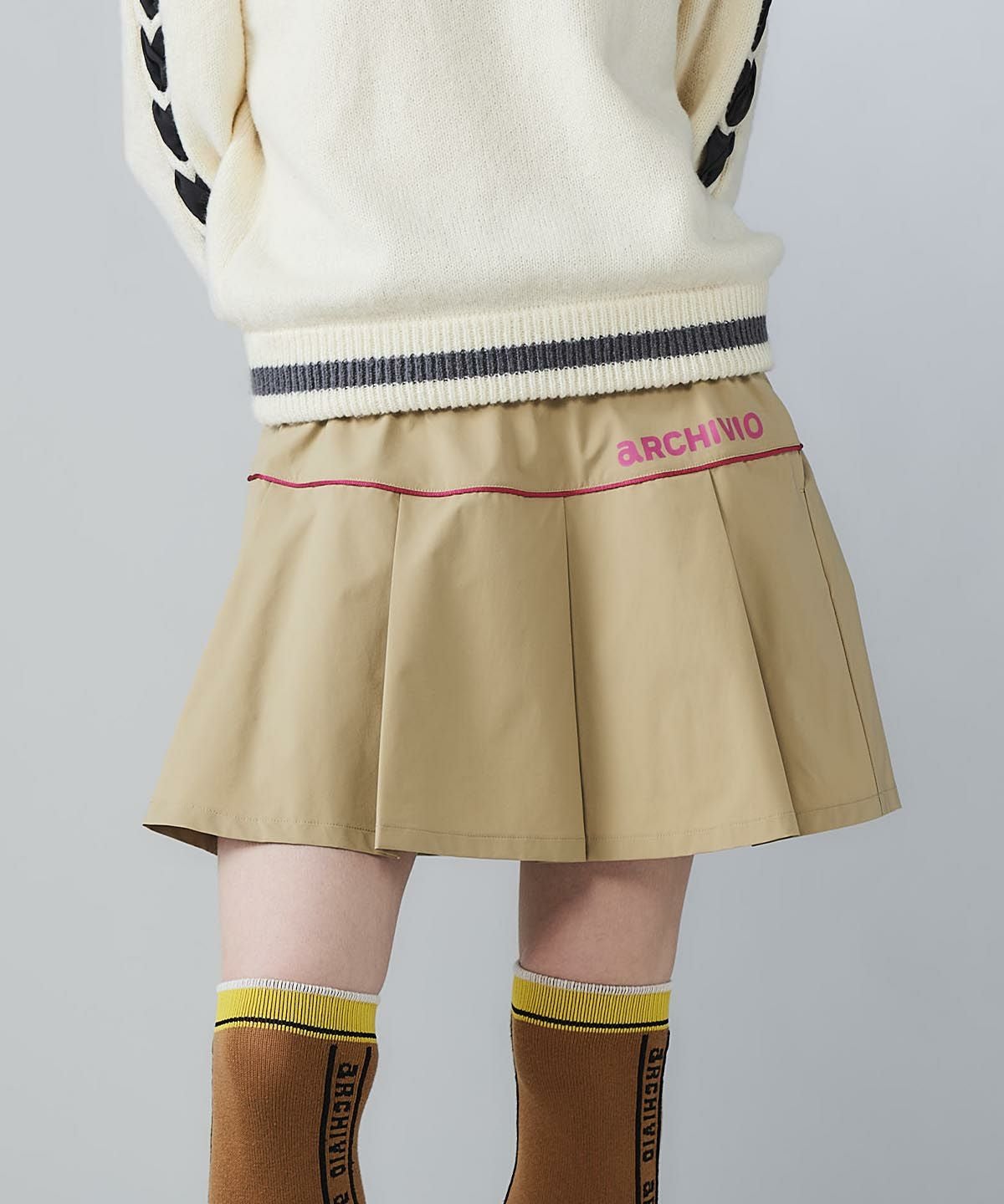 プリーツ切替撥水スカート|アルチビオ - ゴルフウェアや婦人服通販