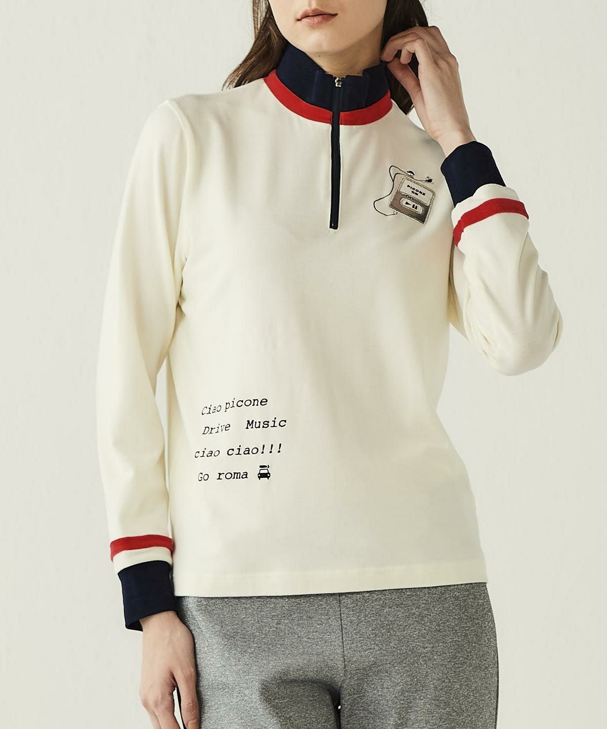 ベロアライン保温起毛プルオーバー|ピッコーネクラブ - ゴルフウェアや