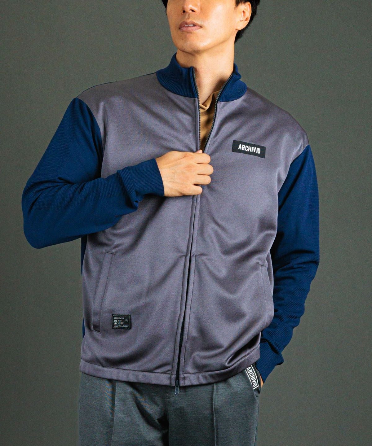 メンズ】異素材切替配色ブルゾン|アルチビオ - ゴルフウェアや婦人服通販