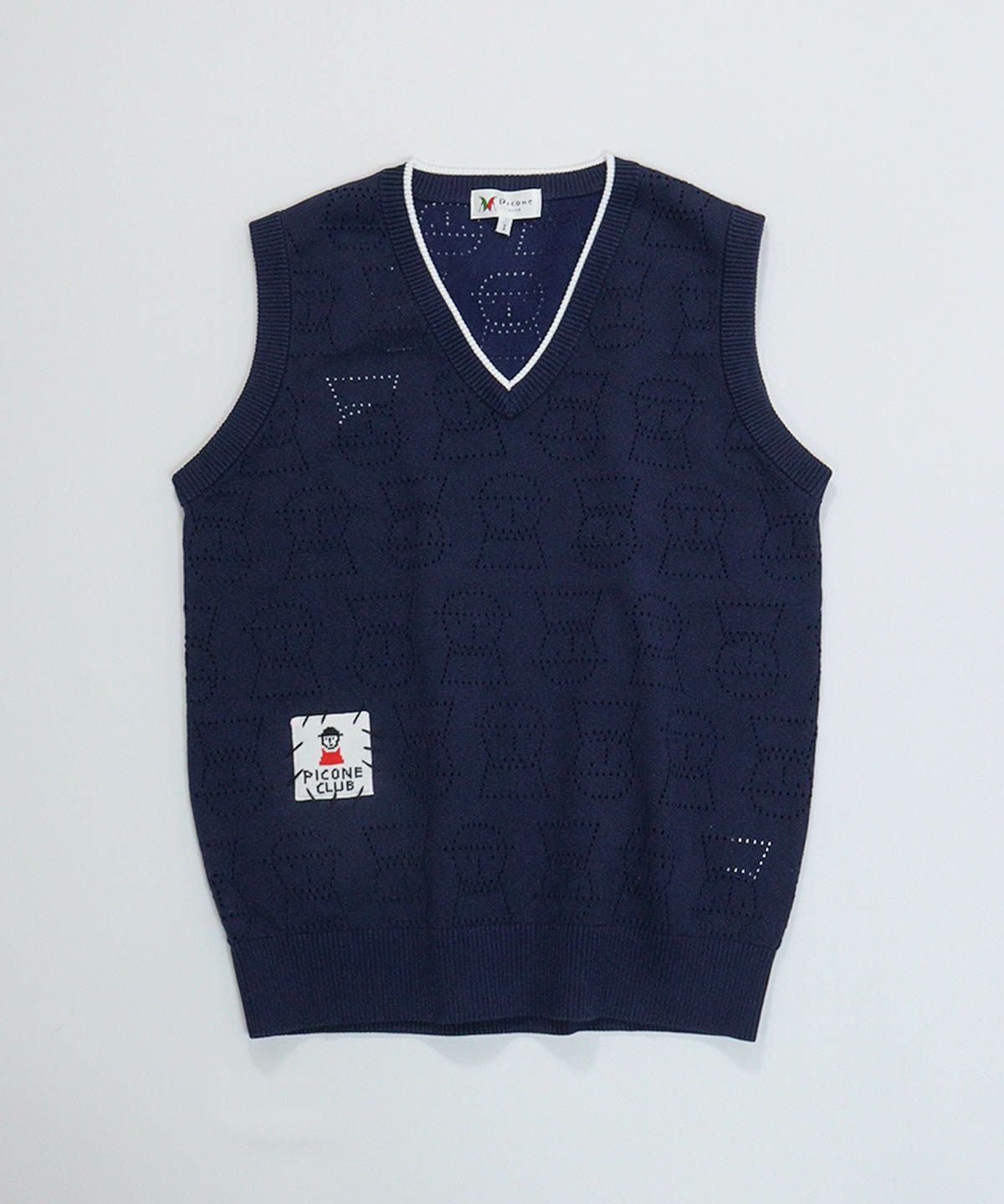 ドットピコVネックベスト|ピッコーネクラブ - ゴルフウェアや婦人服通販