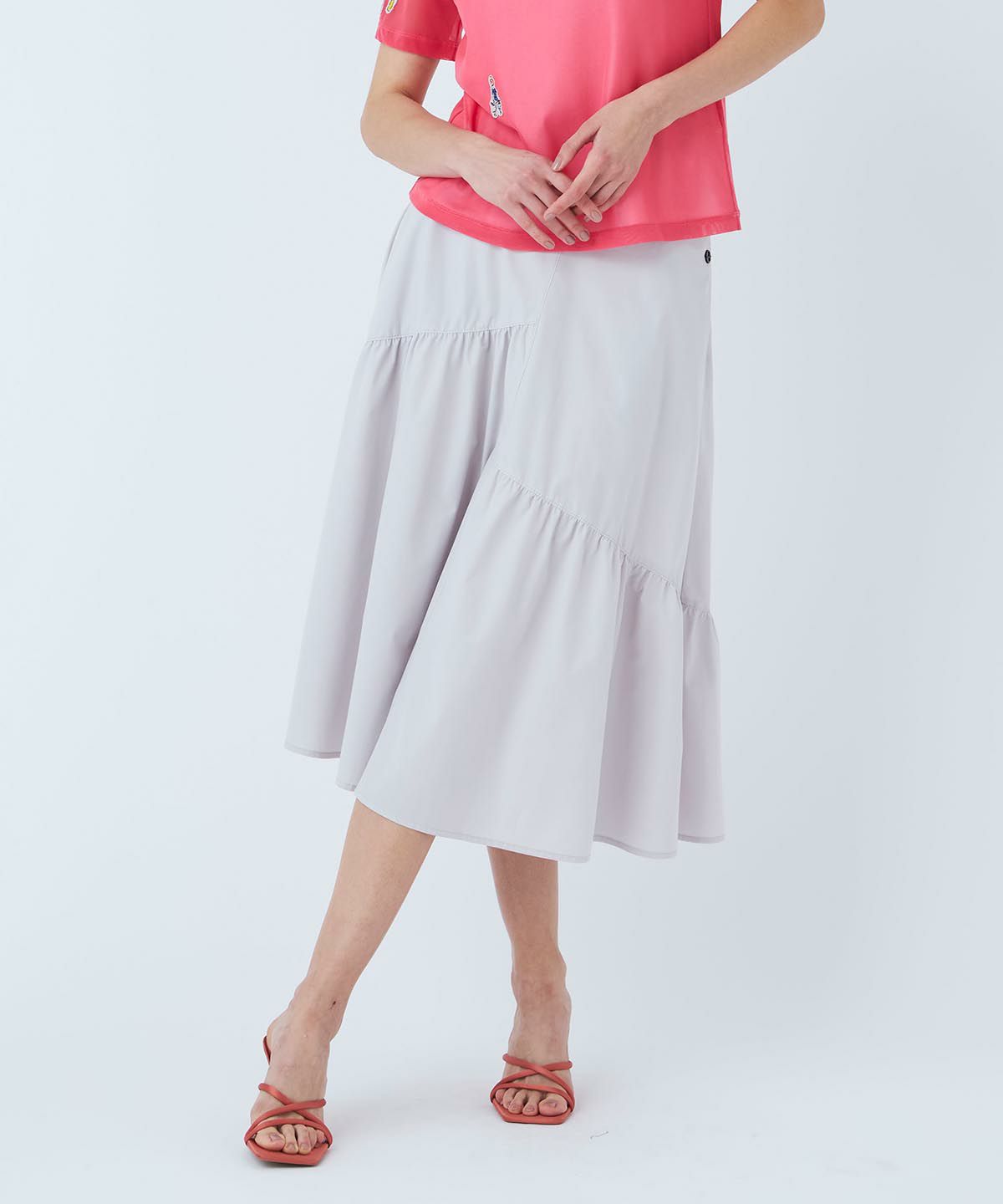 ストライプギャザースカート|スタジオピッコーネ-アウトレット