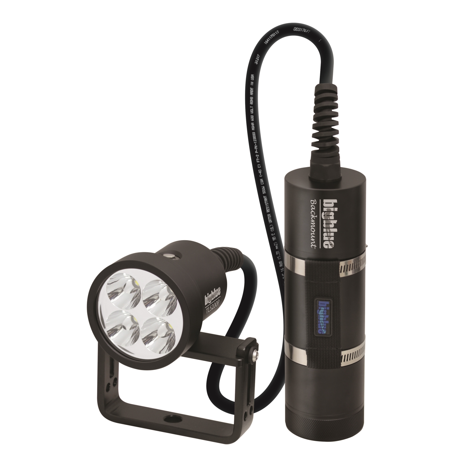 TL5200P-BACKMOUNT Cave/Tech Light – Bigblue Dive Lights