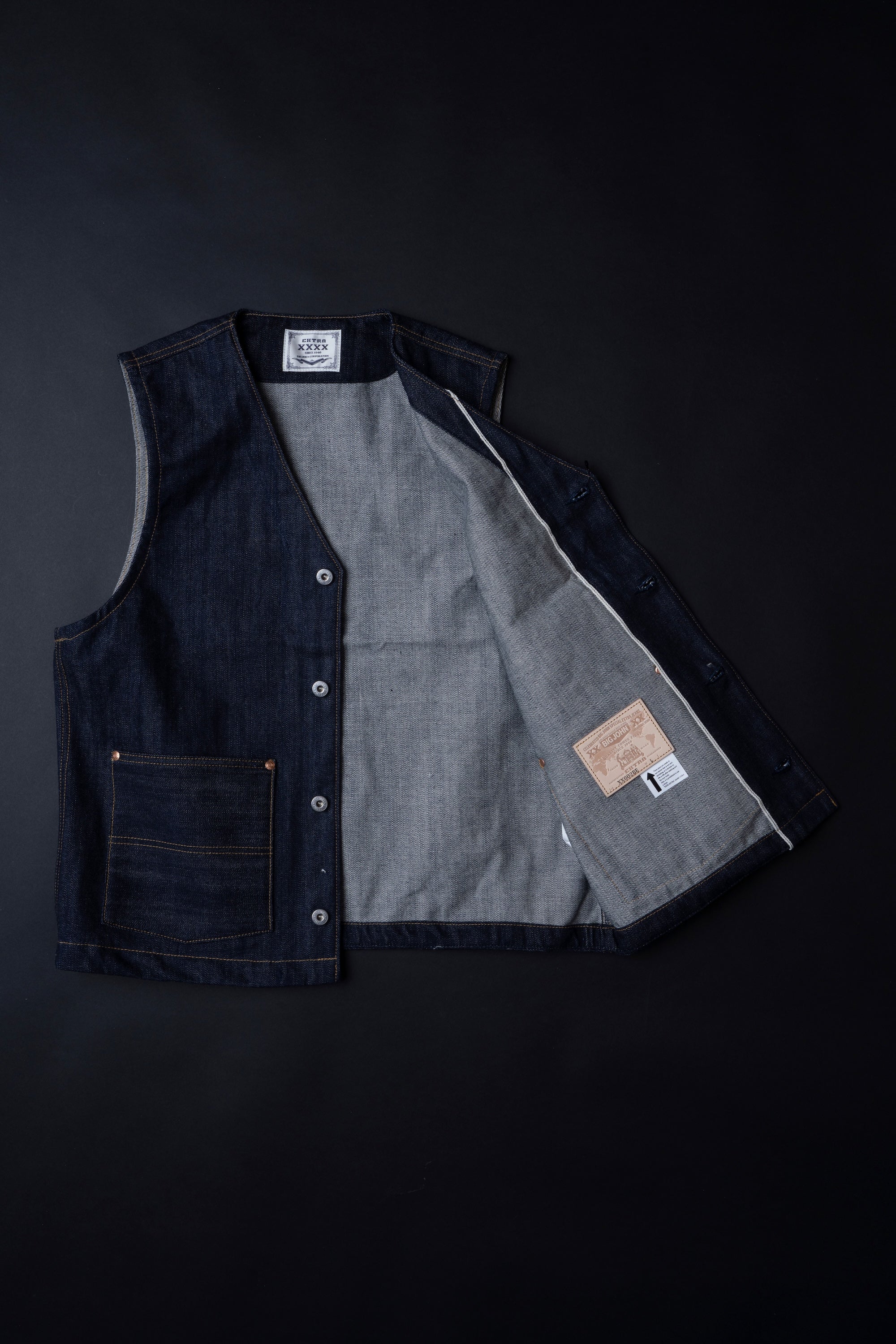XX602BE (000)『XXXX-EXTRA』BUTTON UP VEST – BIG JOHN【公式