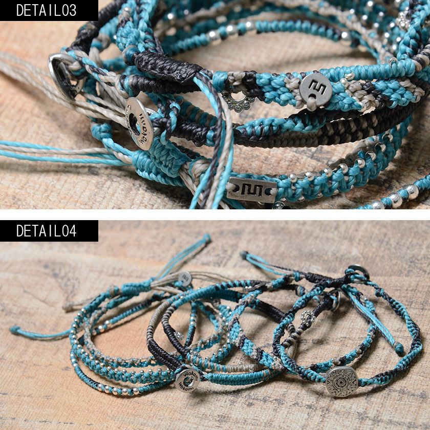 ブレスレット メンズ wakami(ワカミ)アース7ストランドブレスレット/全4色