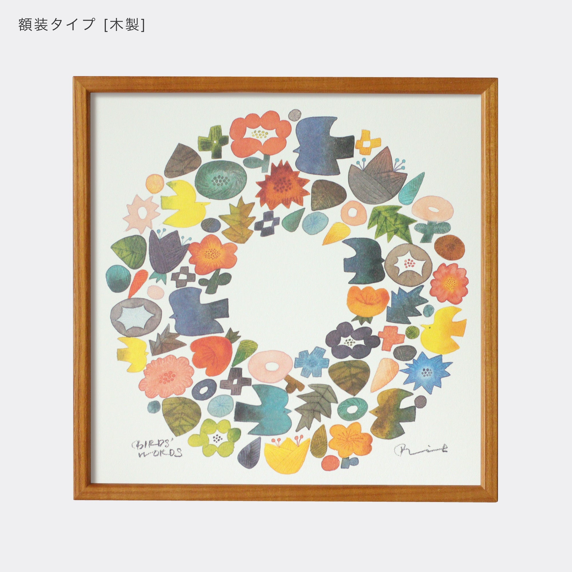 ポスター 30cm / WREATH – BIRDS' WORDS