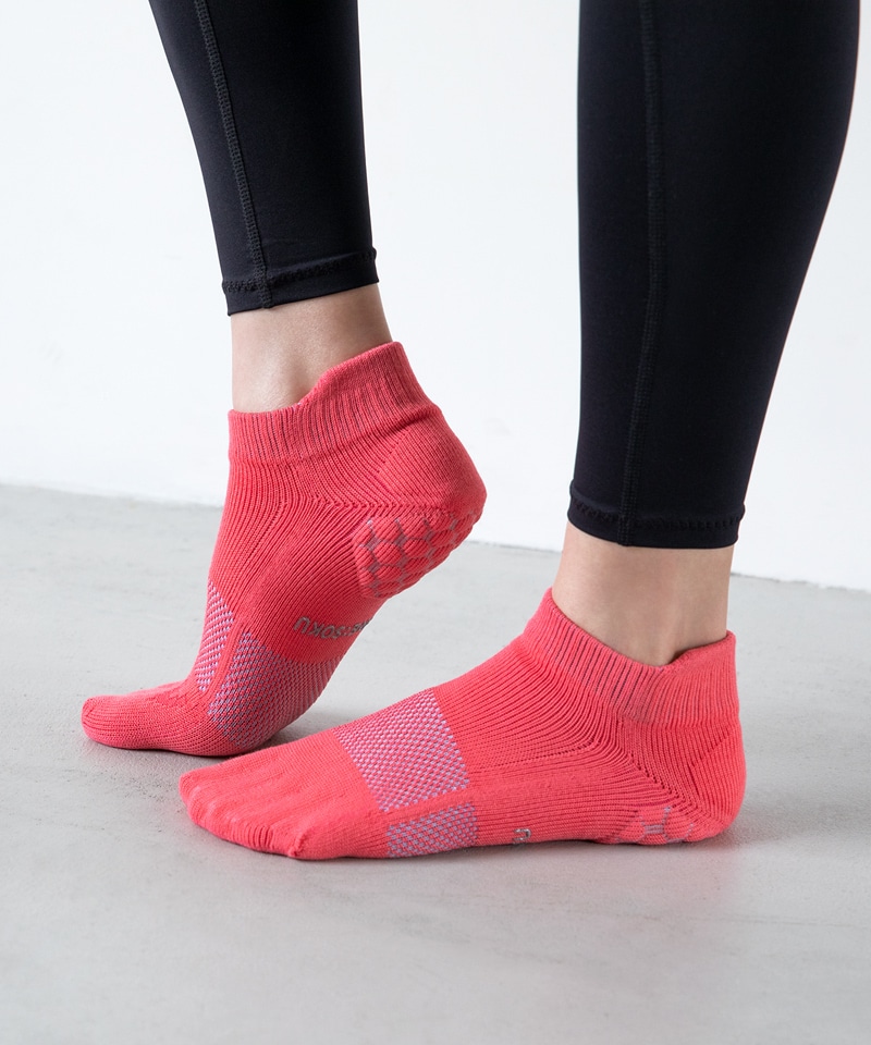 ケアソク】ととのえる ウォーキング/ピンク ポリエステル コットン