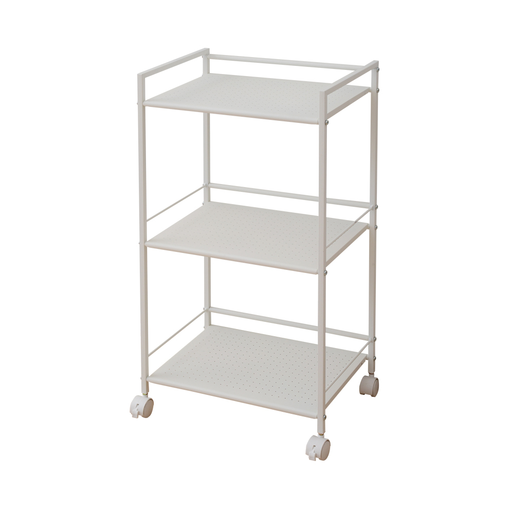 商品情報_キャスター付きスチールラック(3段) | 山善の商品情報サイト