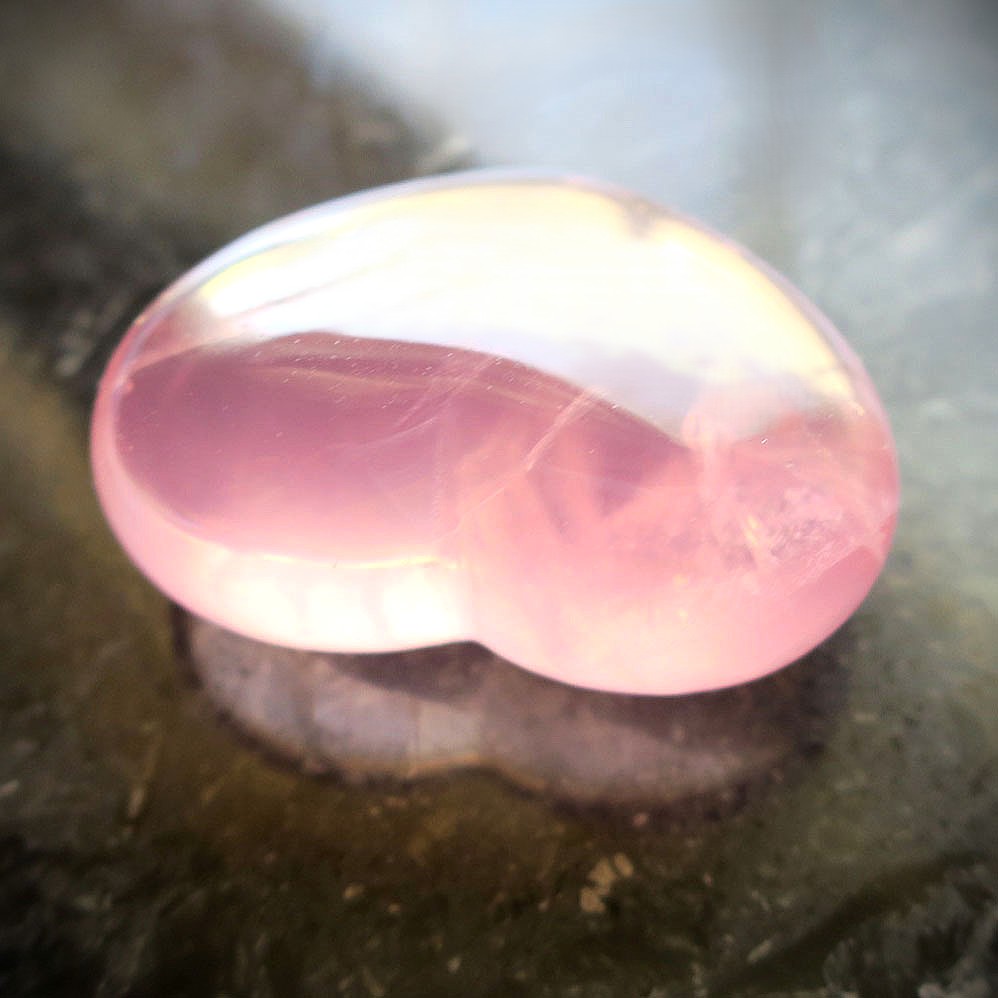 スターローズクォーツ ハート 天然石 置物 コレクション 大きめ ピンク