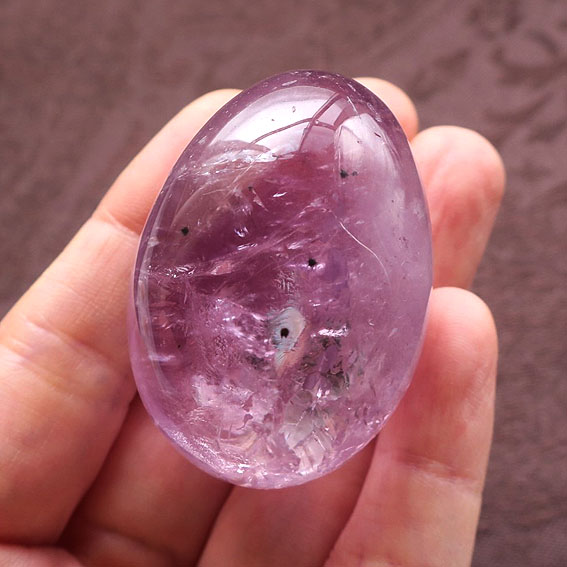 星入りローズドフランス/ピンクアメジスト/エッグA Hollandite Rose de